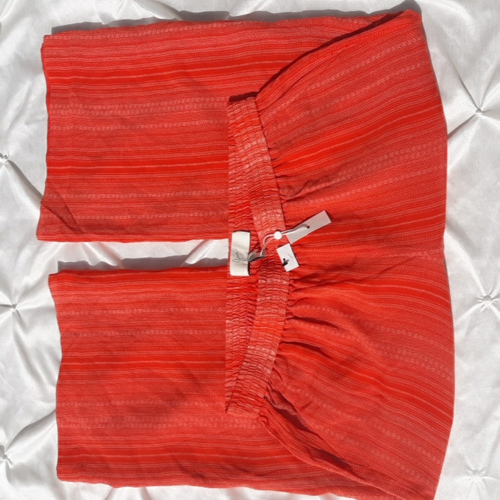 Joie Sz Lg Silk Wide Leg Crop Capri Patterned Pants